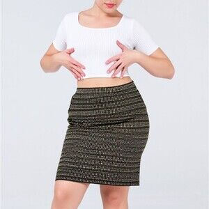 LOFT Skirt Bouclé Tweed Plaid Pencil Work Old Money Office Glam Sz XXSP Petite
